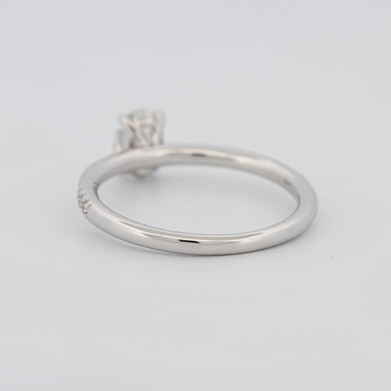 0.50 CT Oval Cut Solitaire Pavé Ring - ZIZOV DIAMONDS