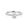 0.50 CT Oval Cut Solitaire Pavé Ring - ZIZOV DIAMONDS