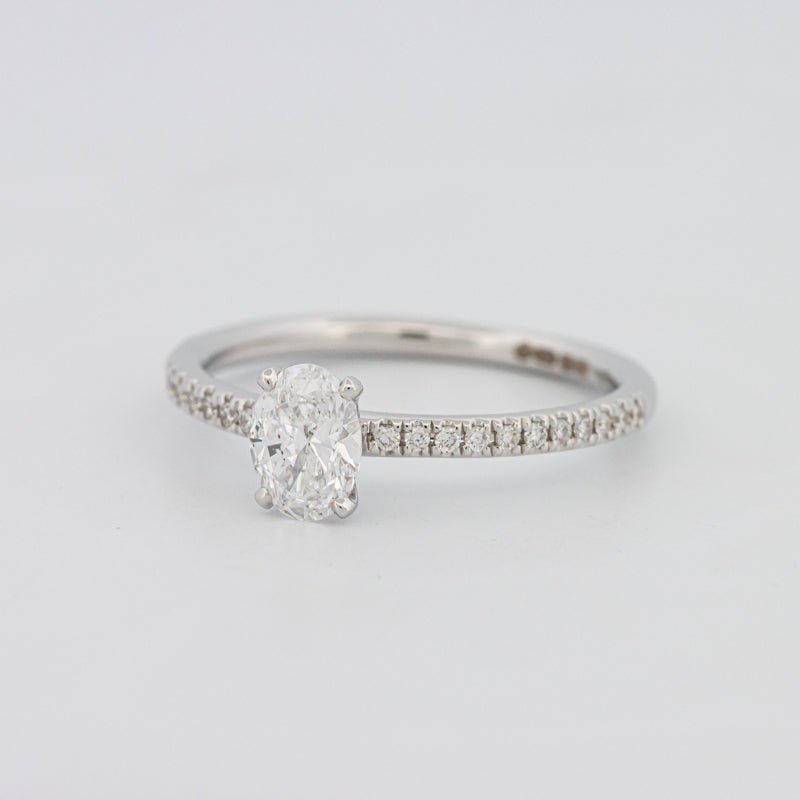 0.50 CT Oval Cut Solitaire Pavé Ring - ZIZOV DIAMONDS