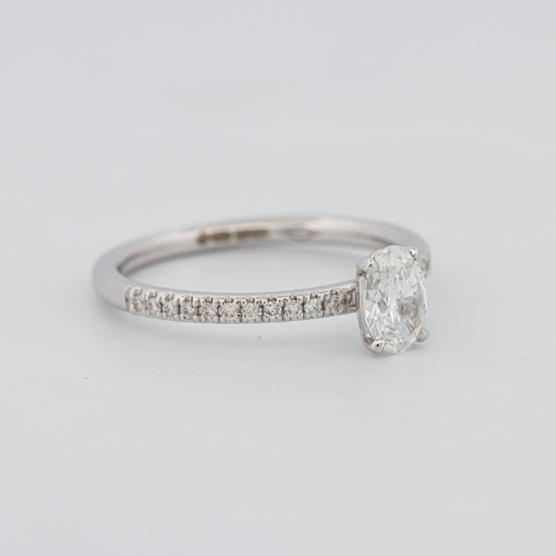 0.50 CT Oval Cut Solitaire Pavé Ring - ZIZOV DIAMONDS