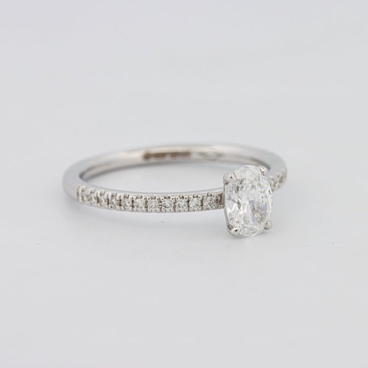 0.50 CT Oval Cut Solitaire Pavé Ring - ZIZOV DIAMONDS