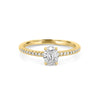 0.50 CT Oval Cut Solitaire Pavé Ring - ZIZOV DIAMONDS