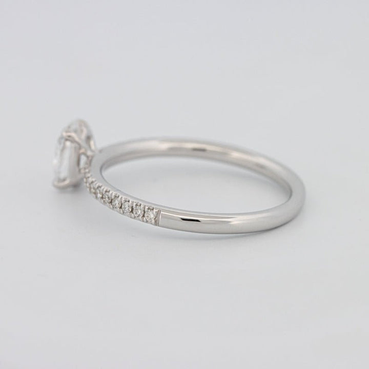 0.50 CT Oval Cut Solitaire Pavé Ring - ZIZOV DIAMONDS