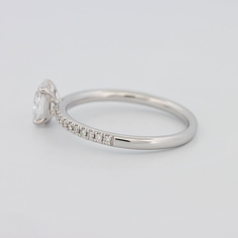 0.50 CT Oval Cut Solitaire Pavé Ring - ZIZOV DIAMONDS