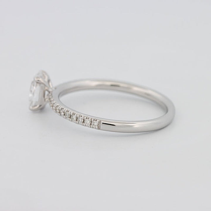 0.50 CT Oval Cut Solitaire Pavé Ring - ZIZOV DIAMONDS