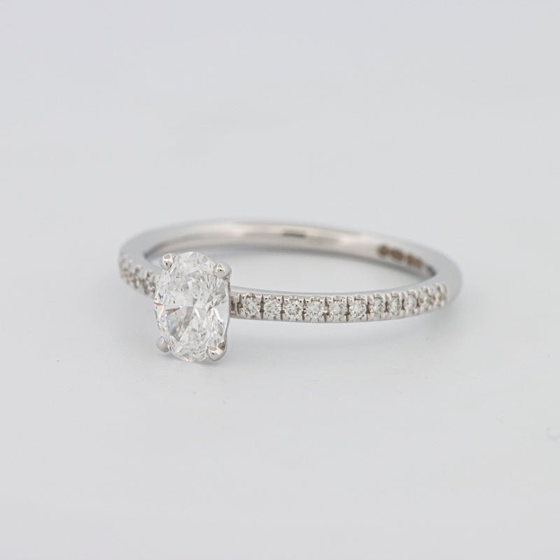 0.50 CT Oval Cut Solitaire Pavé Ring - ZIZOV DIAMONDS
