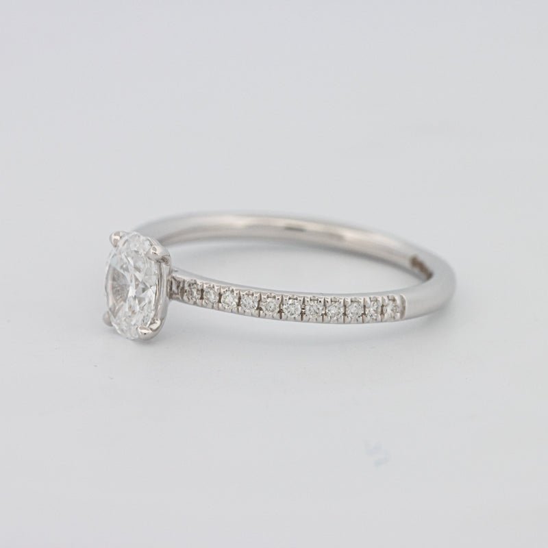 0.50 CT Oval Cut Solitaire Pavé Ring - ZIZOV DIAMONDS