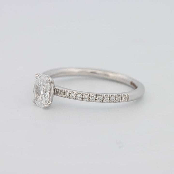 0.50 CT Oval Cut Solitaire Pavé Ring - ZIZOV DIAMONDS