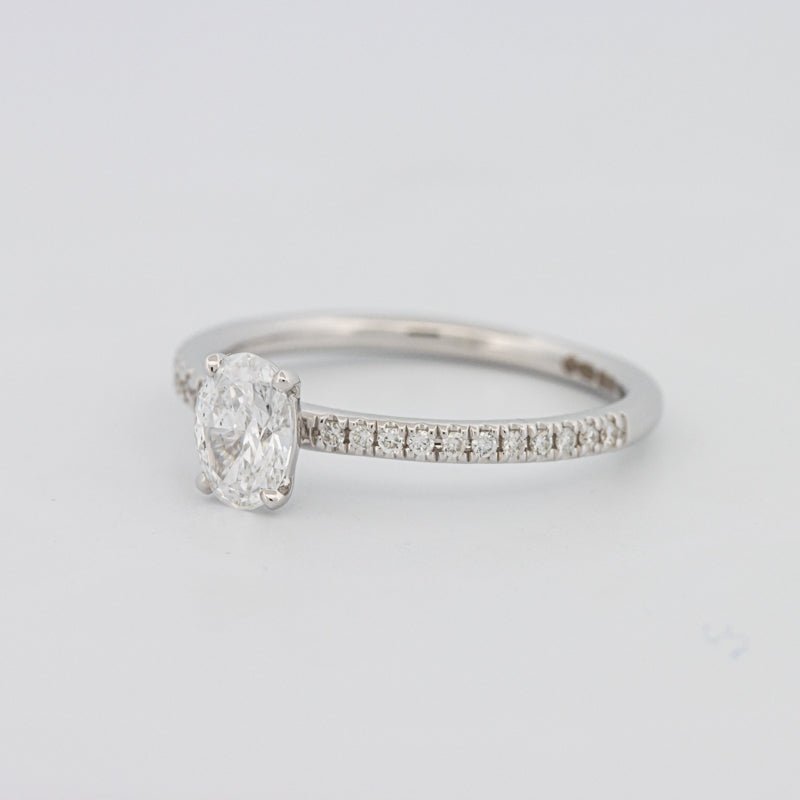 0.50 CT Oval Cut Solitaire Pavé Ring - ZIZOV DIAMONDS