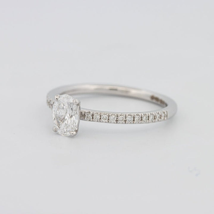0.50 CT Oval Cut Solitaire Pavé Ring - ZIZOV DIAMONDS