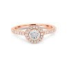 0.50 CT Round Halo Solitaire Pavé Ring - ZIZOV DIAMONDS