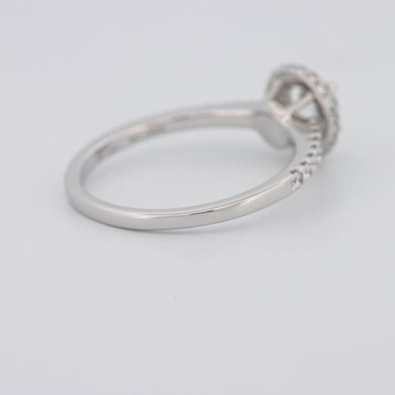 0.50 CT Round Halo Solitaire Pavé Ring - ZIZOV DIAMONDS