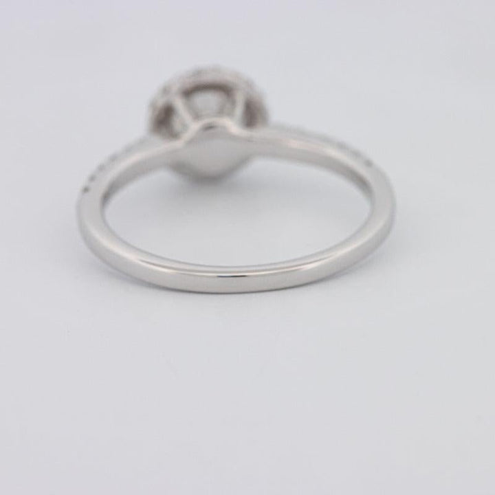 0.50 CT Round Halo Solitaire Pavé Ring - ZIZOV DIAMONDS