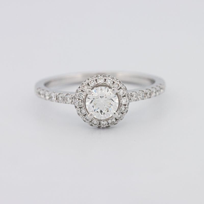 Unazë Pavé Halo Rrethore 0.50 CT