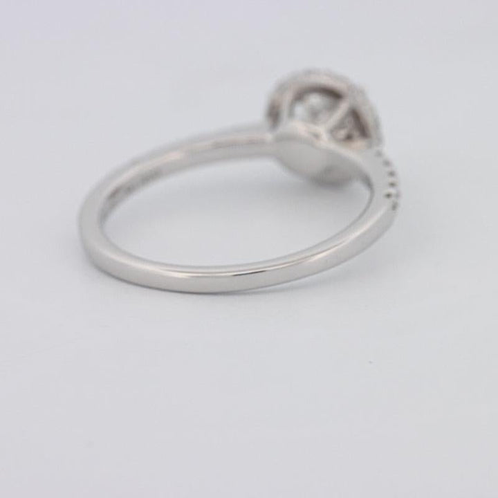 0.50 CT Round Halo Solitaire Pavé Ring - ZIZOV DIAMONDS