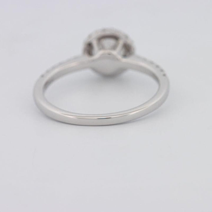 0.50 CT Round Halo Solitaire Pavé Ring - ZIZOV DIAMONDS