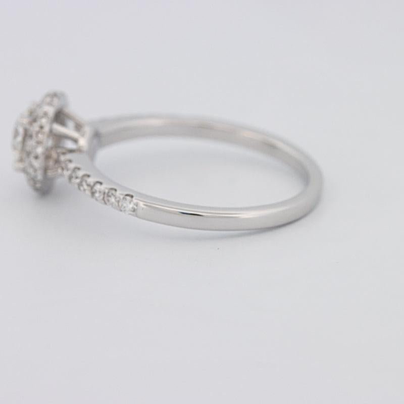 0.50 CT Round Halo Solitaire Pavé Ring - ZIZOV DIAMONDS