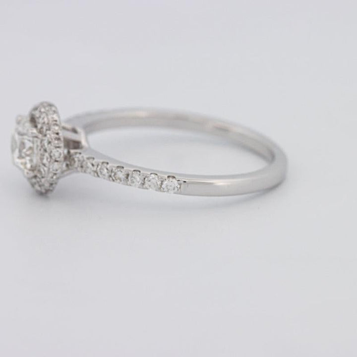 0.50 CT Round Halo Solitaire Pavé Ring - ZIZOV DIAMONDS