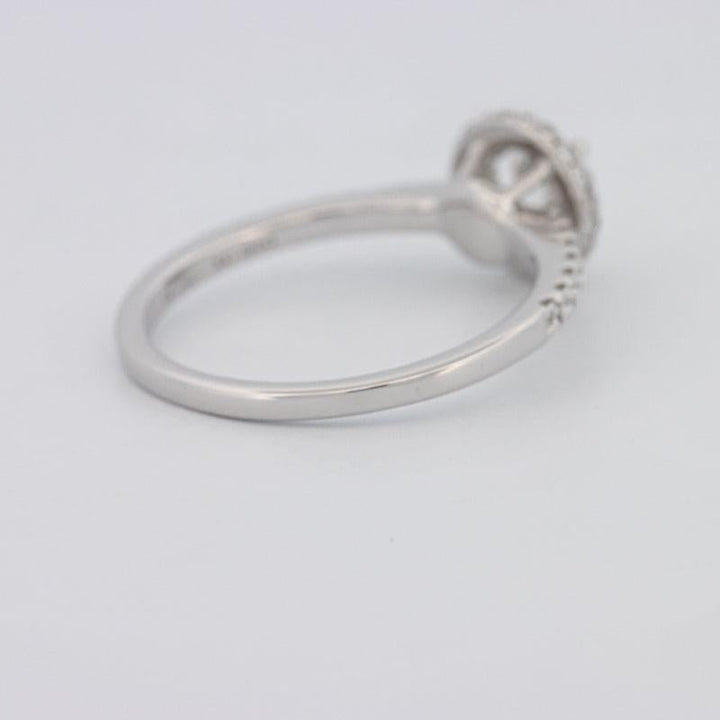 0.50 CT Round Halo Solitaire Pavé Ring - ZIZOV DIAMONDS