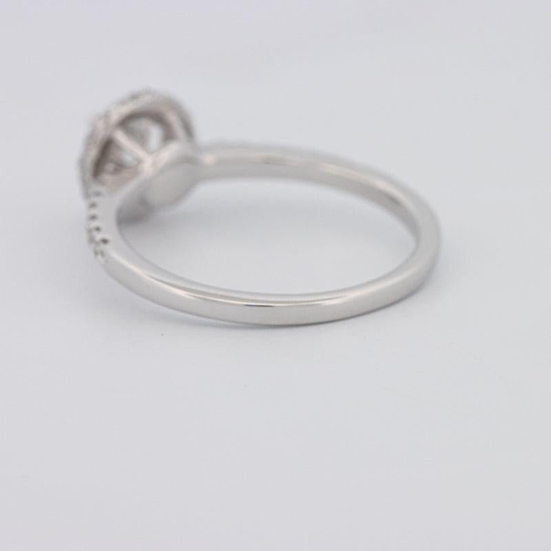 0.50 CT Round Halo Solitaire Pavé Ring - ZIZOV DIAMONDS