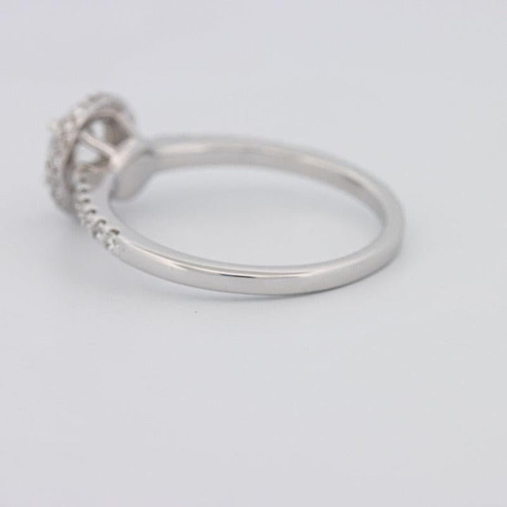 0.50 CT Round Halo Solitaire Pavé Ring - ZIZOV DIAMONDS