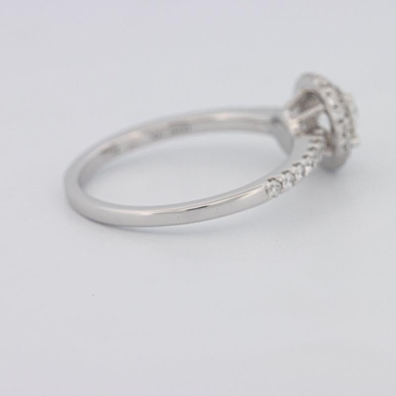 0.50 CT Round Halo Solitaire Pavé Ring - ZIZOV DIAMONDS