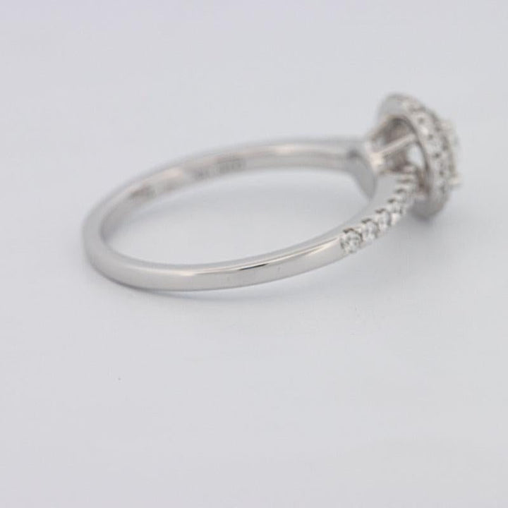 0.50 CT Round Halo Solitaire Pavé Ring - ZIZOV DIAMONDS