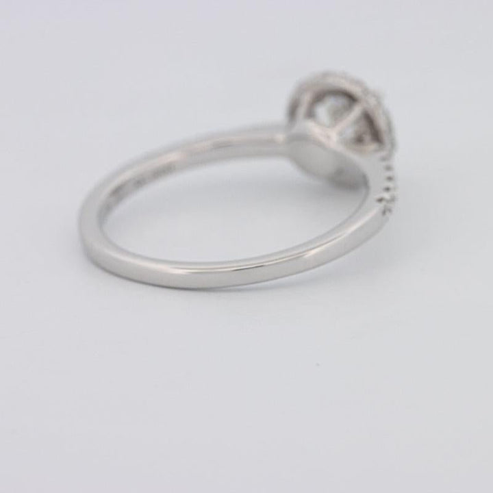 0.50 CT Round Halo Solitaire Pavé Ring - ZIZOV DIAMONDS