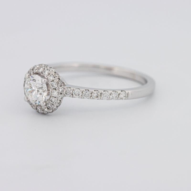 0.50 CT Round Halo Solitaire Pavé Ring - ZIZOV DIAMONDS