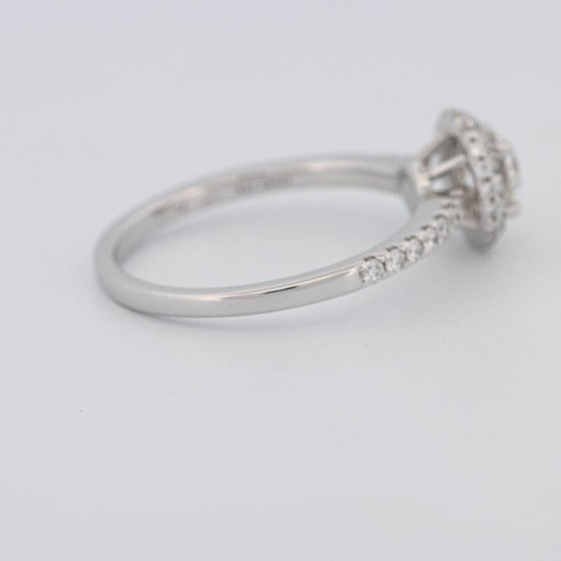 0.50 CT Round Halo Solitaire Pavé Ring - ZIZOV DIAMONDS