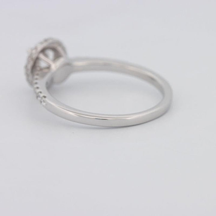 0.50 CT Round Halo Solitaire Pavé Ring - ZIZOV DIAMONDS