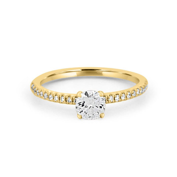 0.50 CT Round Solitaire Pavé Ring - ZIZOV DIAMONDS