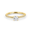 0.50 CT Round Solitaire Pavé Ring - ZIZOV DIAMONDS