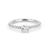 0.50 CT Round Solitaire Pavé Ring - ZIZOV DIAMONDS