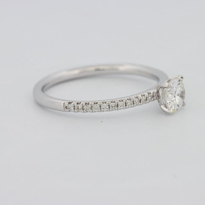 0.50 CT Round Solitaire Pavé Ring - ZIZOV DIAMONDS