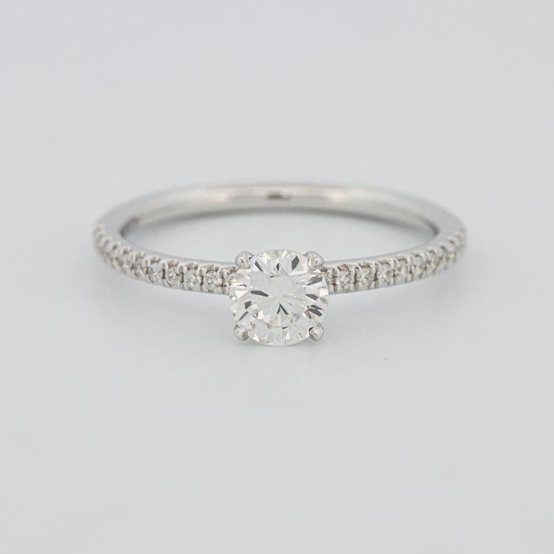 0,50 CT Runder Solitär Pavé Ring