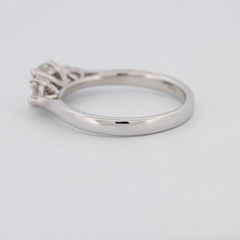 0.55 CT Round Cut Solitaire Ring with Pear - shapes on the sides - ZIZOV DIAMONDS