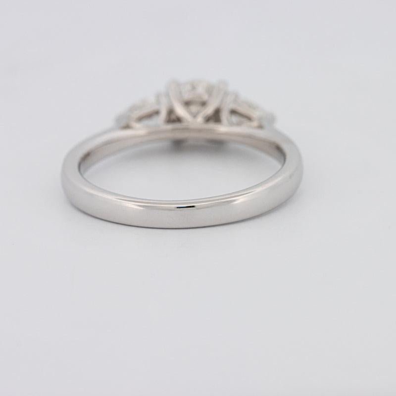 0.55 CT Round Cut Solitaire Ring with Pear - shapes on the sides - ZIZOV DIAMONDS