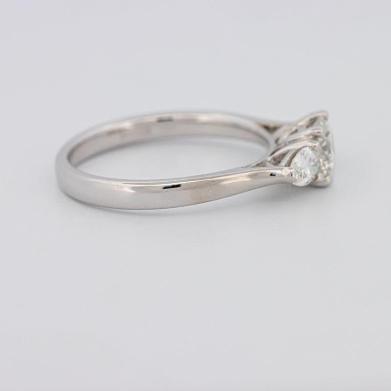 0.55 CT Round Cut Solitaire Ring with Pear - shapes on the sides - ZIZOV DIAMONDS