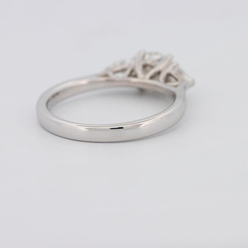 0.55 CT Round Cut Solitaire Ring with Pear - shapes on the sides - ZIZOV DIAMONDS