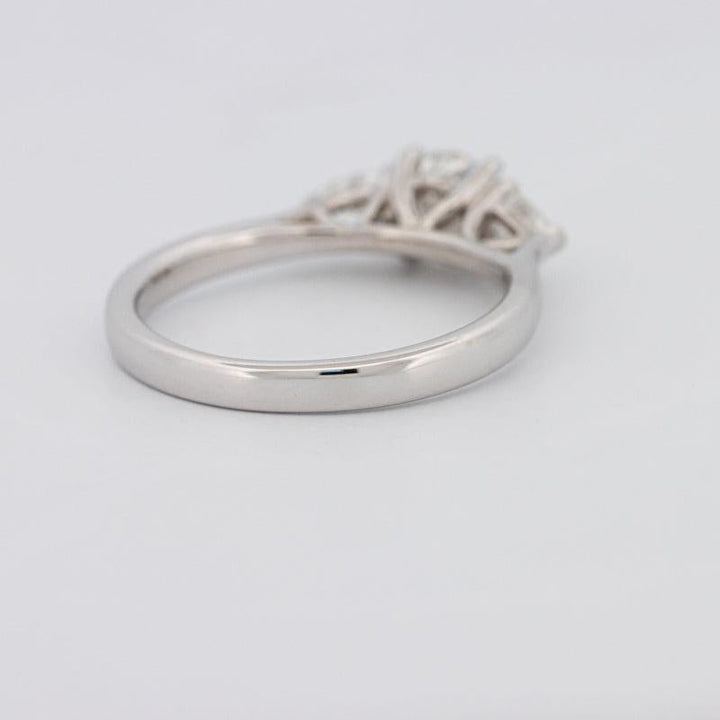 0.55 CT Round Cut Solitaire Ring with Pear - shapes on the sides - ZIZOV DIAMONDS