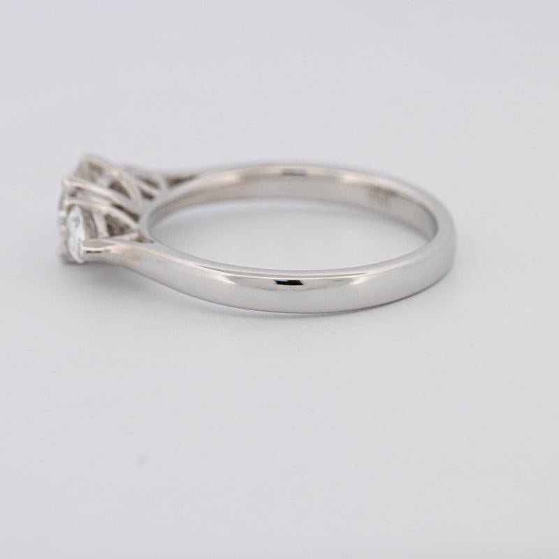 0.55 CT Round Cut Solitaire Ring with Pear - shapes on the sides - ZIZOV DIAMONDS