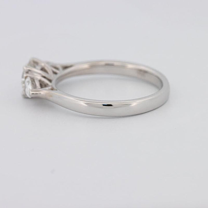 0.55 CT Round Cut Solitaire Ring with Pear - shapes on the sides - ZIZOV DIAMONDS