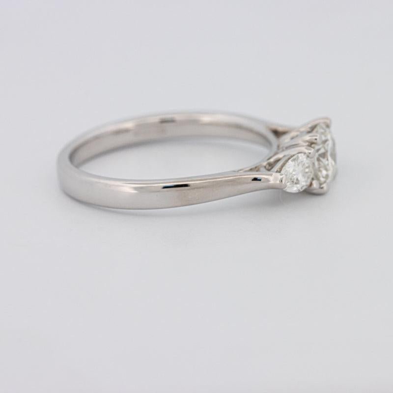 0.55 CT Round Cut Solitaire Ring with Pear - shapes on the sides - ZIZOV DIAMONDS
