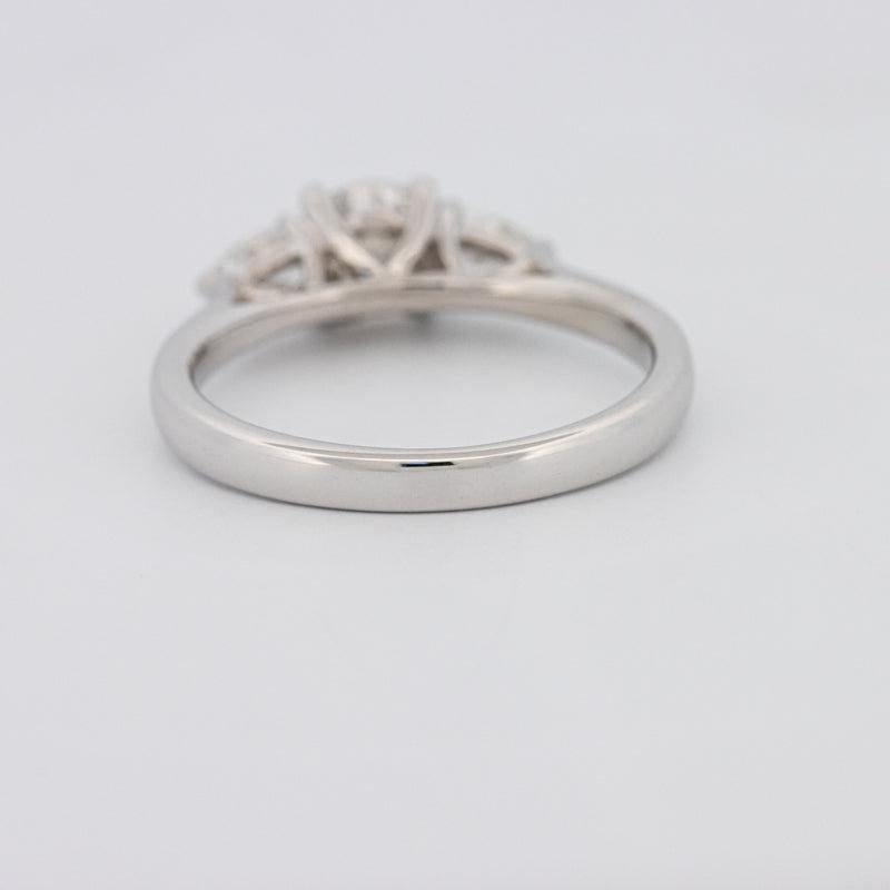 0.55 CT Round Cut Solitaire Ring with Pear - shapes on the sides - ZIZOV DIAMONDS