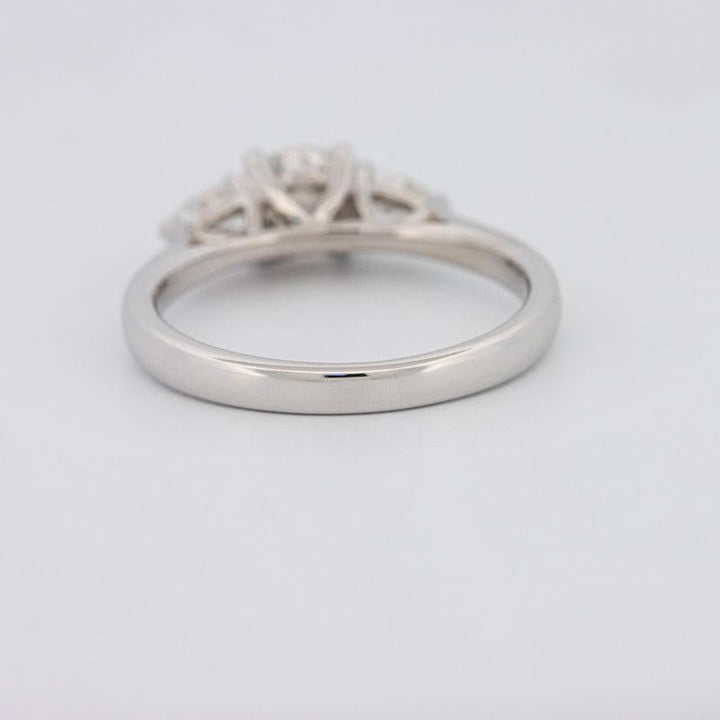 0.55 CT Round Cut Solitaire Ring with Pear - shapes on the sides - ZIZOV DIAMONDS