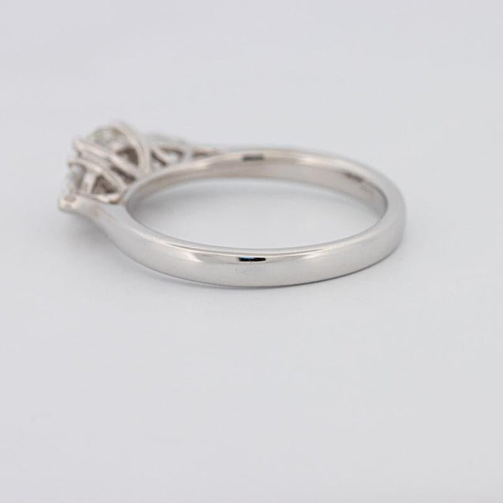 0.55 CT Round Cut Solitaire Ring with Pear - shapes on the sides - ZIZOV DIAMONDS