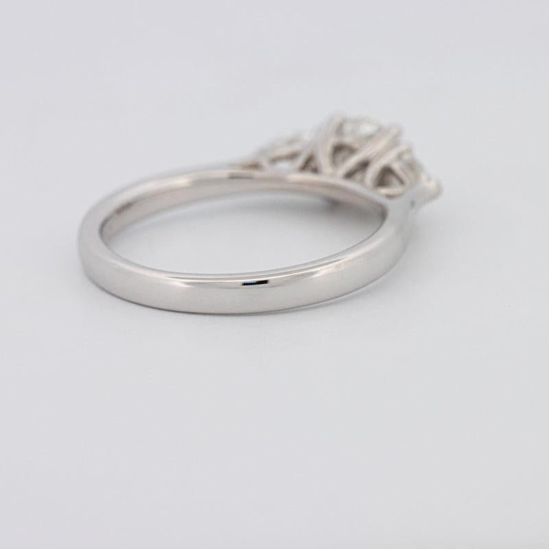 0.55 CT Round Cut Solitaire Ring with Pear - shapes on the sides - ZIZOV DIAMONDS