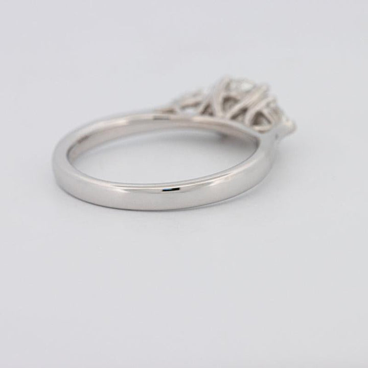 0.55 CT Round Cut Solitaire Ring with Pear - shapes on the sides - ZIZOV DIAMONDS