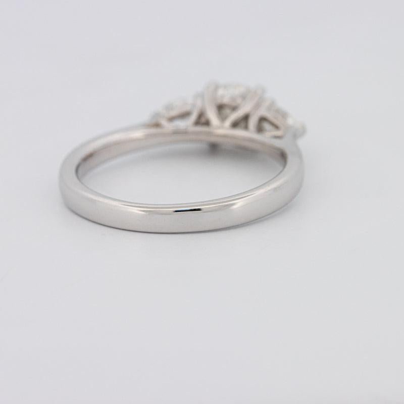 0.55 CT Round Cut Solitaire Ring with Pear - shapes on the sides - ZIZOV DIAMONDS